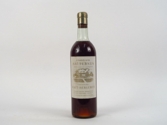 Vente aux enchères 1 BOUTEILLE CHÂTEAU HAUT BERGERON SAUTERNES - 1955 - HEP
