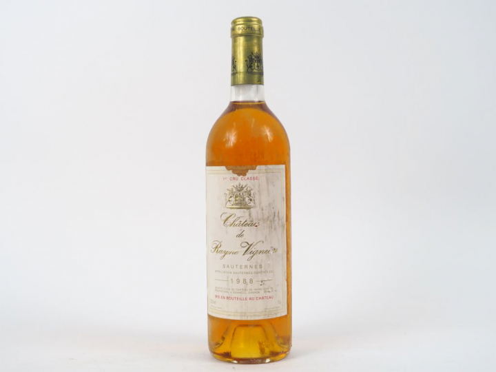 1 BOUTEILLE CHÂTEAU RAYNE VIGNEAU 1er CC SAUTERNES - 1988 - BG