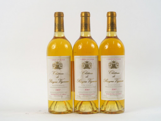 Vente aux enchères 3 BOUTEILLES CHÂTEAU RAYNE VIGNEAU 1er SAUTERNES - 2007