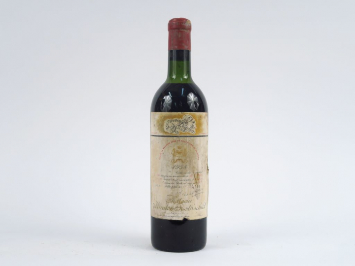 1 BOUTEILLE CHÂTEAU MOUTON ROTHSCHILD 1er GCC PAUILLAC - 1958 - HEP/EL