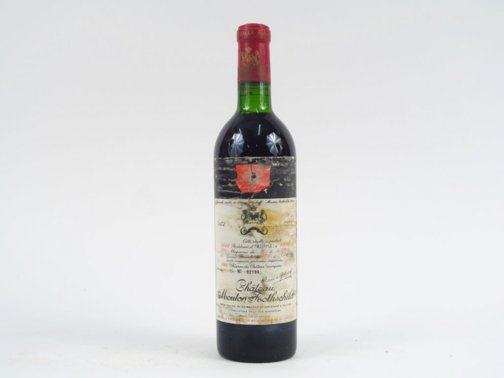 1 BOUTEILLE CHÂTEAU MOUTON ROTHSCHILD 1er GCC PAUILLAC - 1972 - BG/ET/