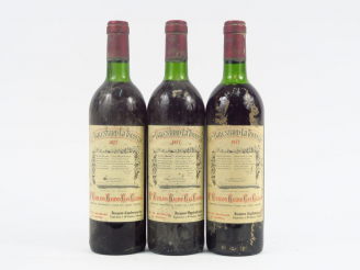 Vente aux enchères 3 BOUTEILLES CHÂTEAU BALESTARD LA TONNELLE GCC ST EMILION - 1977 - 2 L