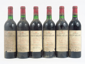 Vente aux enchères 6 BOUTEILLES CHÂTEAU MAUCAILLOU MOULIS - 1983 - BG/ELA