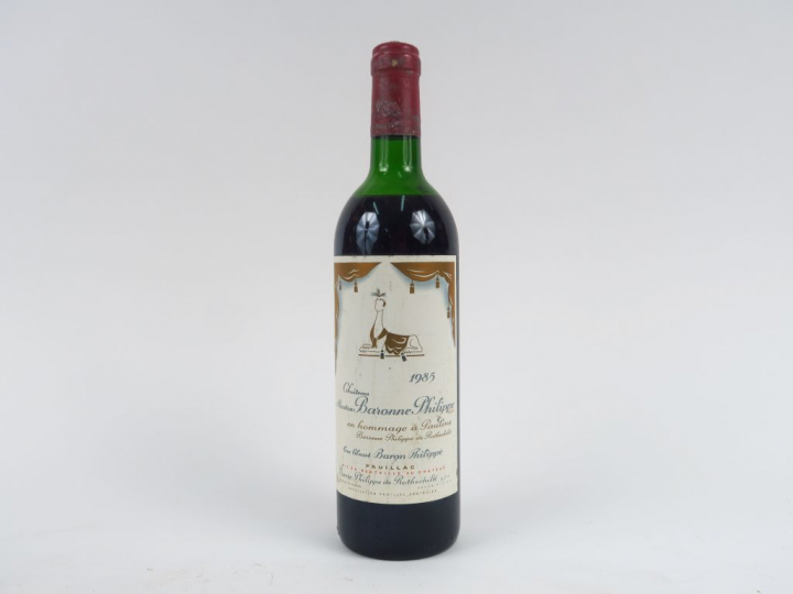 1 BOUTEILLE CHÂTEAU MOUTON BARONNE PHILIPPE GCC PAUILLAC - 1985 - MEP/