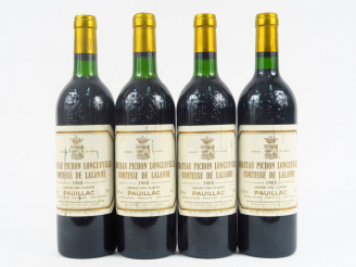 Vente aux enchères 4 BOUTEILLES CHÂTEAU PICHON COMTESSE DE LALANDE GCC PAUILLAC - 1985 - 
