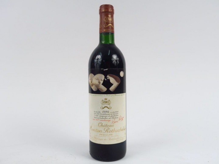 1 BOUTEILLE CHÂTEAU MOUTON ROTHSCHILD 1er GCC PAUILLAC - 1986 - BG