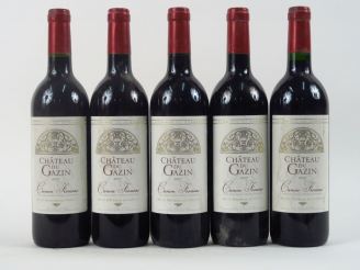 Vente aux enchères 5 BOUTEILLES CHÂTEAU DU GAZIN CANON FRONSAC - 2007
