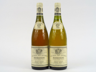 Vente aux enchères 2 BOUTEILLES BOURGOGNE BLANC 'CUVEE DES JACOBINS' L. JADOT - 1989