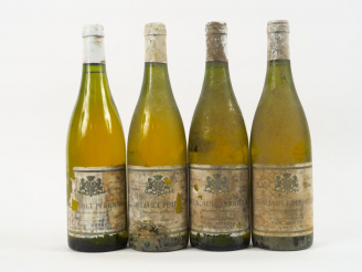 Vente aux enchères 4 BOUTEILLES MEURSAULT PERRIERES P. MOREY - 1990 - EA/BS