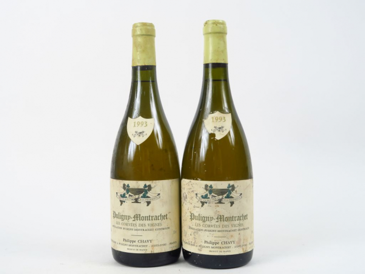 2 BOUTEILLES PULIGNY MONTRACHET 'LES CORVEES DES VIGNES' PH. CHAVY - 1
