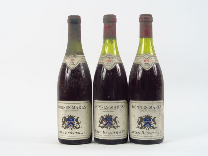3 BOUTEILLES BONNES MARES GC J. REGNIER - 1972 - 3 CM/4 CM/5 CM/BLS