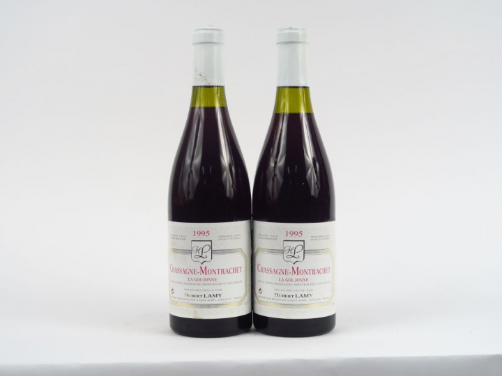 2 BOUTEILLES CHASSAGNE MONTRACHET ROUGE 'LA GOUJONNE' H. LAMY - 1995