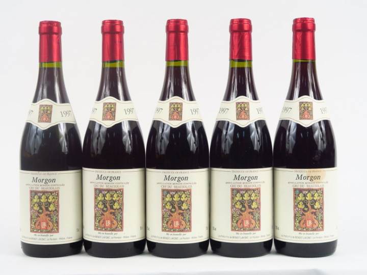 5 BOUTEILLES MORGON B. LAFONT - 1997