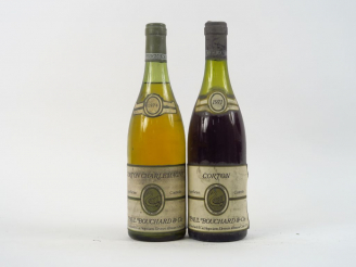 Vente aux enchères 2 BOUTEILLES P. BOUCHARD : 1 CORTON GC 1971 4,5 CM - 1 CORTON CHARLEMA