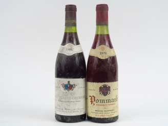 Vente aux enchères 2 BOUTEILLES : 1 POMMARD B. GLANTENAY 1979 2,5 CM - 1 NUITS ST GEORGES