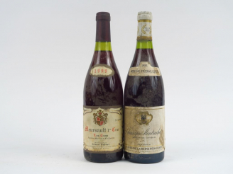 Vente aux enchères 2 BOUTEILLES BOURGOGNE : 1 MEURSAULT 1er CRU 'LES CRAS' L. DUFOUR 1999