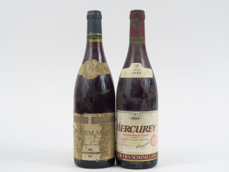 Vente aux enchères 2 BOUTEILLES BOURGOGNE : 1 POMMARD P. DENIZOT 1995 ES - 1 MERCUREY CLU