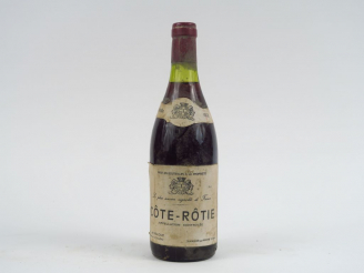 Vente aux enchères 1 BOUTEILLE CÔTE ROTIE L.F. de VALLOUIT - 1976 - 2,5 CM