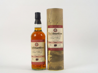 Vente aux enchères 1 BOUTEILLE WHISKY TULLIBARDINE 46° - 1998 - MISE 2008/COFFRET