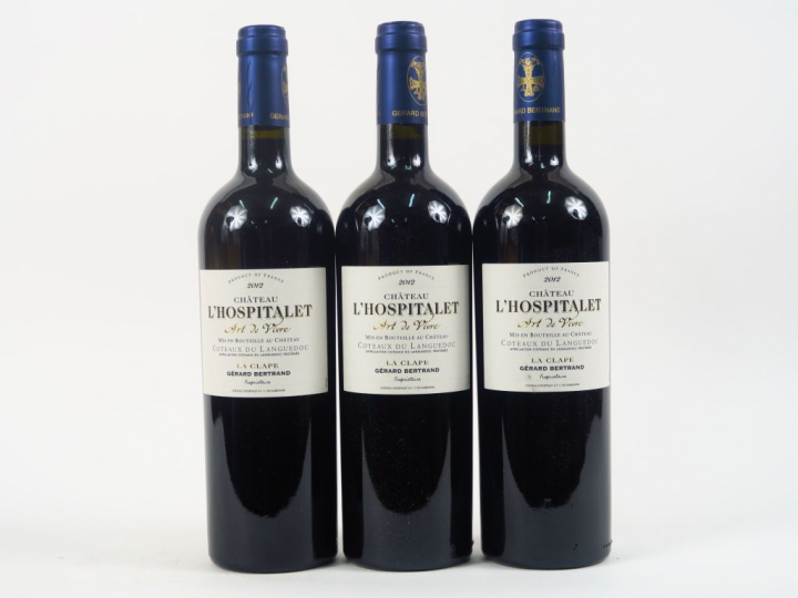 3 BOUTEILLES CHÂTEAU L'HOSPITALET 'ART DE VIVRE' G. BERTRAND - 2012