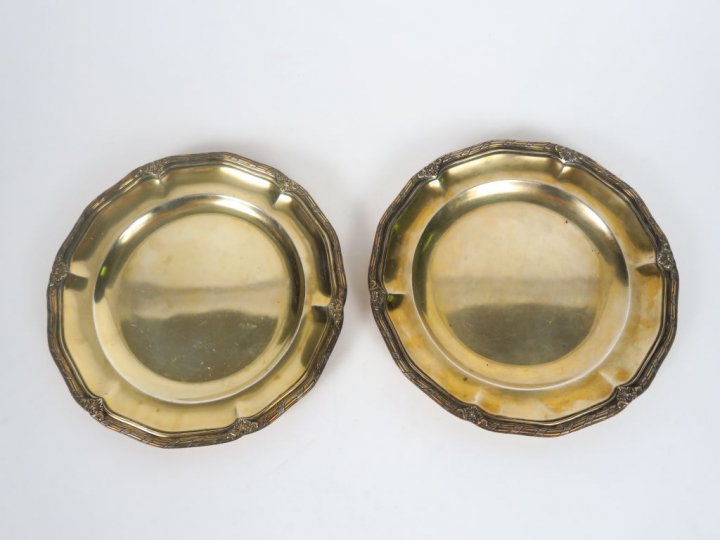 Paire de jattes Napoléon III de style Louis XV en argent, poinçon Mine