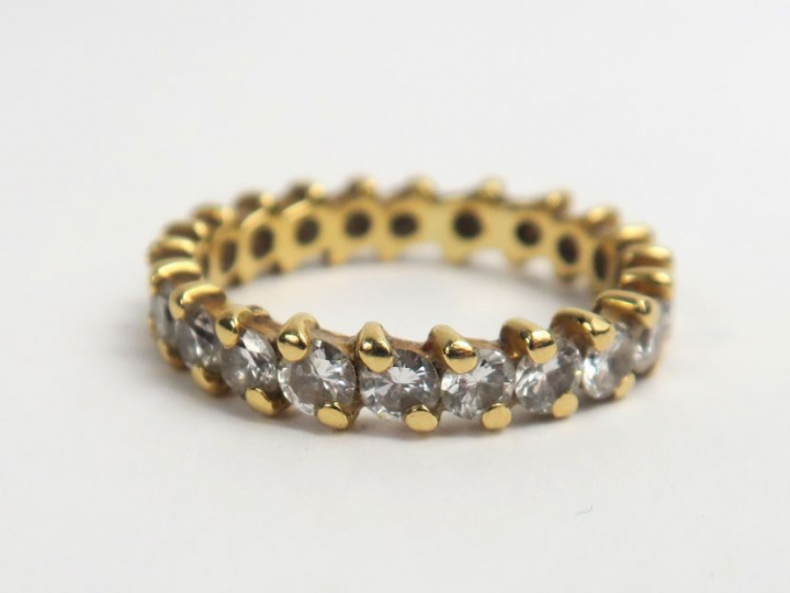 Alliance américaine en or et diamants.  TDD : 55 Poids tel. 3,3 gr