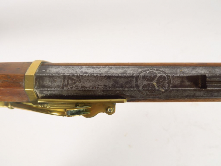 Belle arquebuse à mèche japonaise fabriquée avant l’ère Meji (1868/191