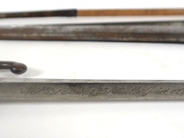 Sabre Espagnol fabriqué à Toledo, moderne, ensemble nickelé, on y join