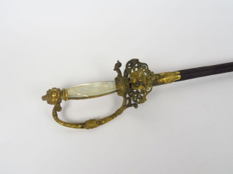 Vente aux enchères Epée de fonctionnaire impérial époque Napoleon III, lame triangulaire 