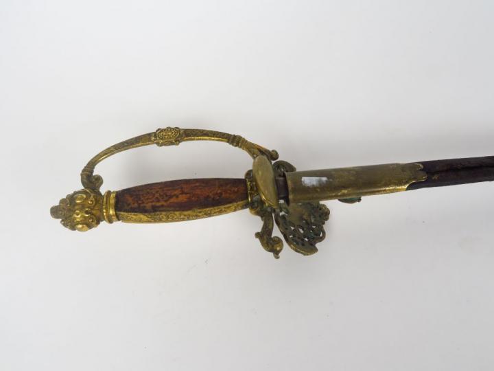 Epée de fonctionnaire impérial époque Napoleon III, lame triangulaire 