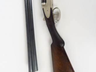 Vente aux enchères Joli fusil juxtaposé à coffre systéme Anson   Delay "spirobloc" calibr