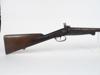 Vente aux enchères Joli fusil juxtaposé à broche système Lefaucheux calibre 16. Arme de b