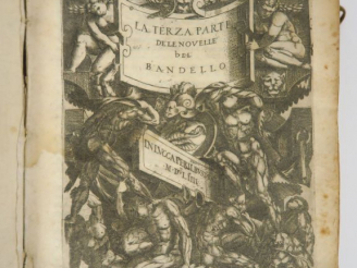 Vente aux enchères BANDELLO (Mattéo). La Terza parte de la novelle del Bandello. In Lucca