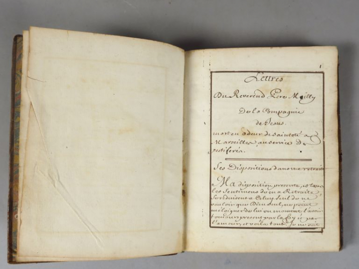 MANUSCRIT. Lettres du Révérend Père Mailly de la Compagnie de Jésus, m
