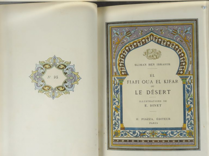 BEN IBRAHIM (Sliman). El Fiafi Oua El Kifar ou le Désert. Illustration