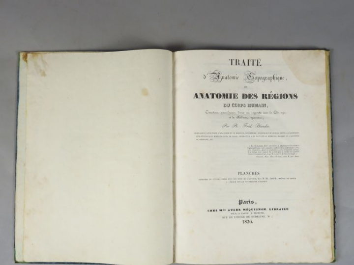 BLANDIN (Ph.-Fred.). Traité d'Anatomie topographique ou Anatomie des r