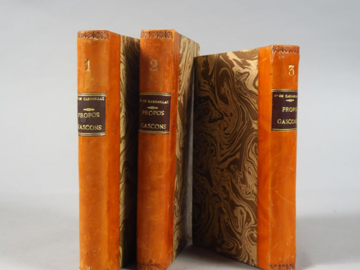 CARDAILLAC (Xavier de). Propos gascons. Paris, Juven s.d. 3 vol. in-12
