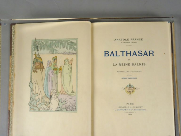 FRANCE (Anatole). Balthazar et la reine Balkis. Aquarelles originales 