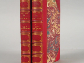 Vente aux enchères GOETHE. Poésies diverses, pensées. Divan oriental, occidental. Traduct