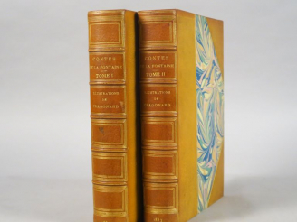 Vente aux enchères LA FONTAINE. Contes, avec illustrations de FRAGONARD. Réimpression de 
