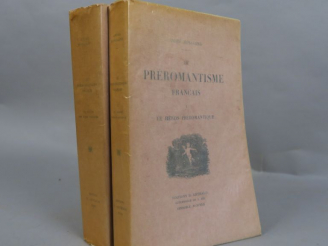Vente aux enchères MONGLOND (André). Le Préromantisme français. I. Le héros préromantique