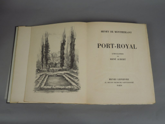 Vente aux enchères MONTHERLANT (Henri de). Port-Royal. Lithographies de René Aubert. Pari