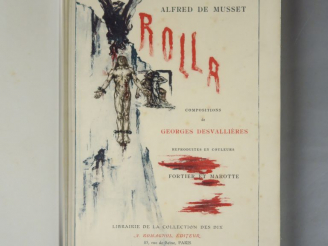 Vente aux enchères MUSSET (Alfred de). Rolla. Compositions de Georges DESVALLIERES, repro