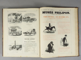 Vente aux enchères PHILIPON. Musée ou magasin comique, contenant 500 dessins par Cham, Eu