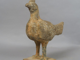 Vente aux enchères Mingqi en terre-cuite avec traces d’engobe et polychromie représentant