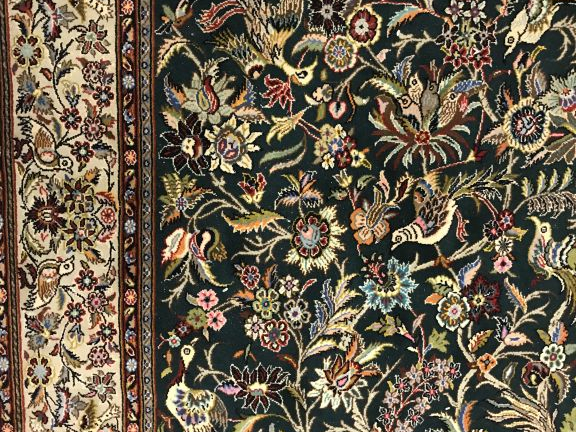 Tapis d'orient en soie