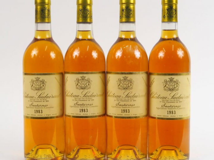 4 BOUTEILLES CHÂTEAU SUDUIRAUT 1er CC SAUTERNES - 1983