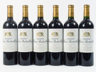 Vente aux enchères 6 BOUTEILLES CHÂTEAU HAUT BATAILLEY GCC PAUILLAC - 2001
