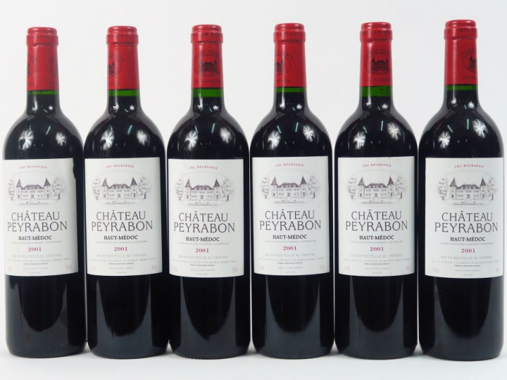 6 BOUTEILLES CHÂTEAU PEYRABON CB HAUT MEDOC - 2001