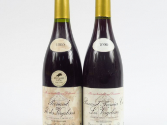 Vente aux enchères 2 BOUTEILLES RAPET 1999 : 1 PERNAND VERGELESSES ILE DES VERGELESSES - 
